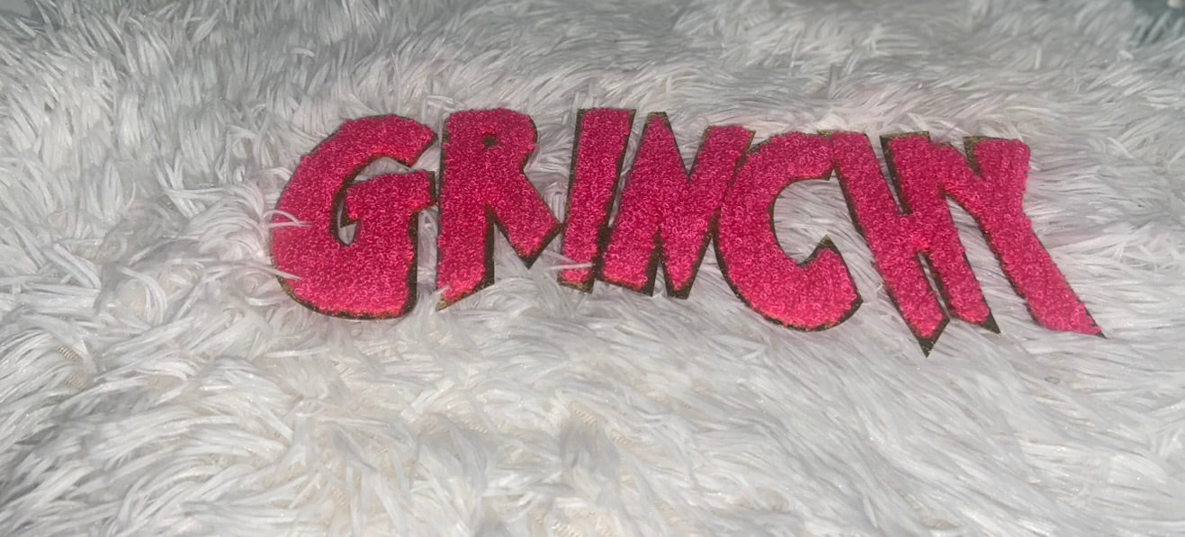 GRINCHY CHENILLE PATCH