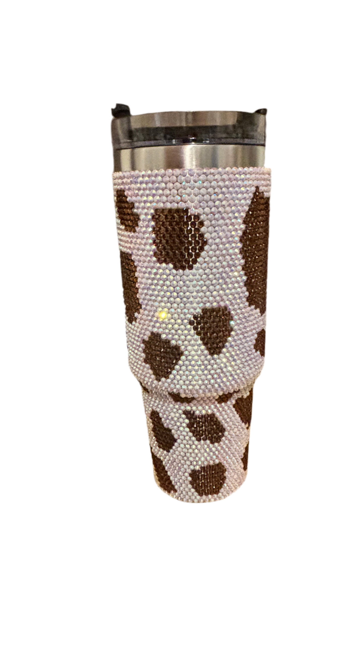 40 0z Cow Rhinestone Tumbler