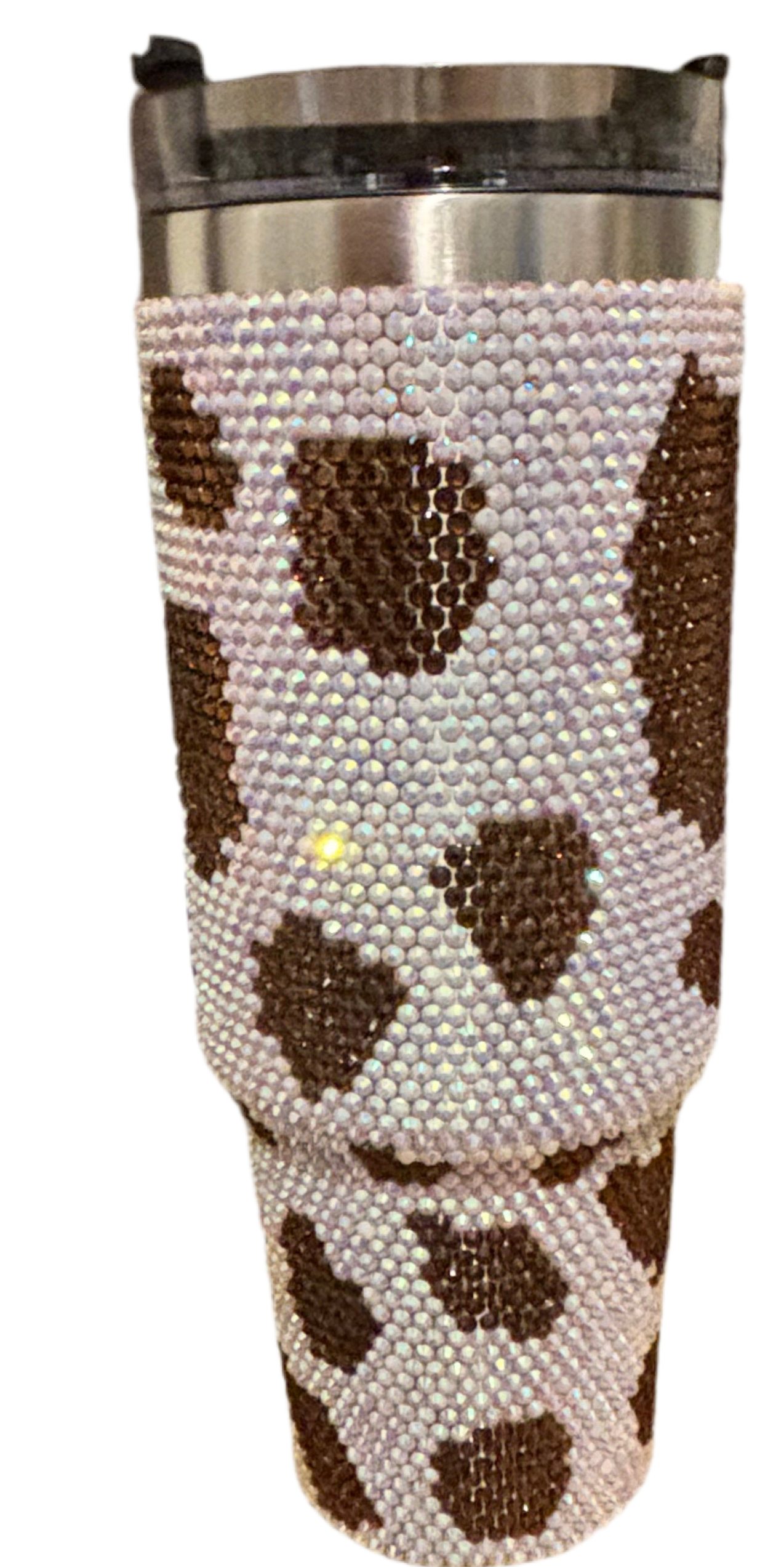 40 0z Cow Rhinestone Tumbler