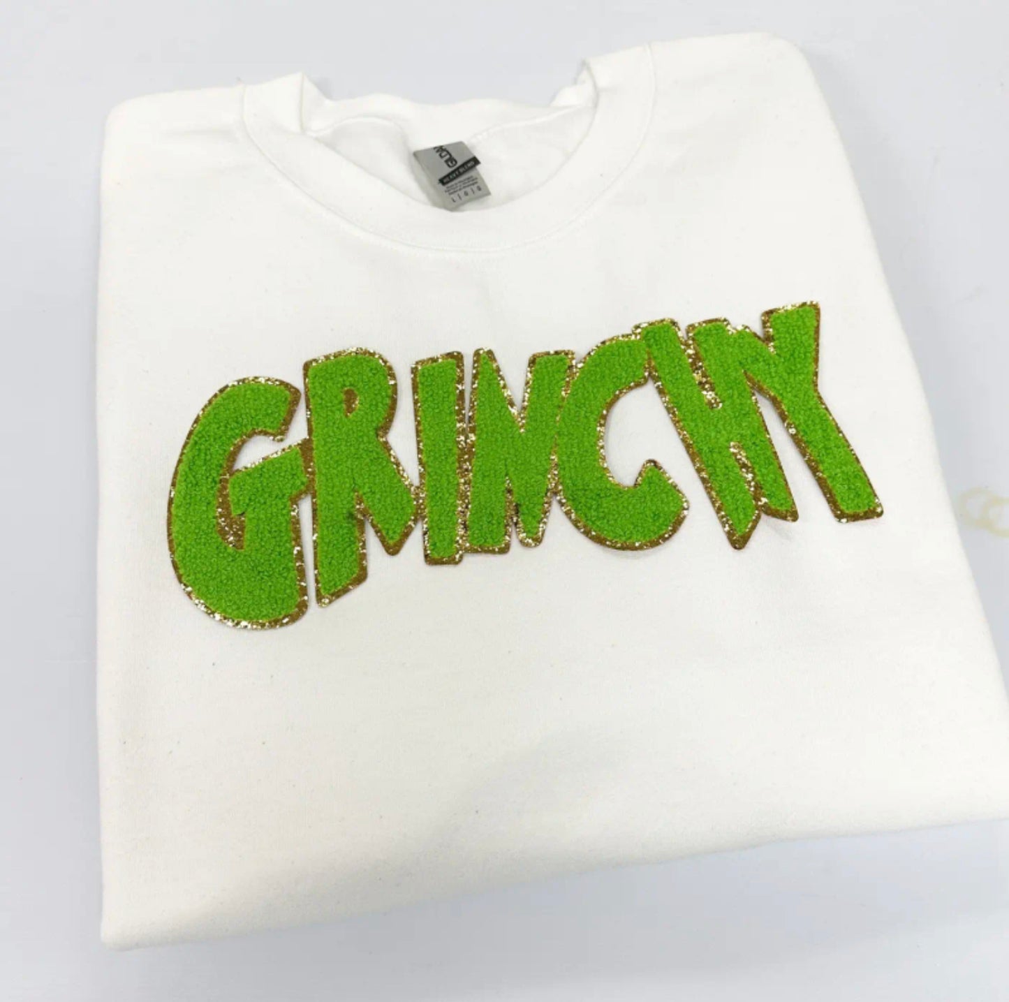 GREEN GRINCHY CHENILLE PATCH