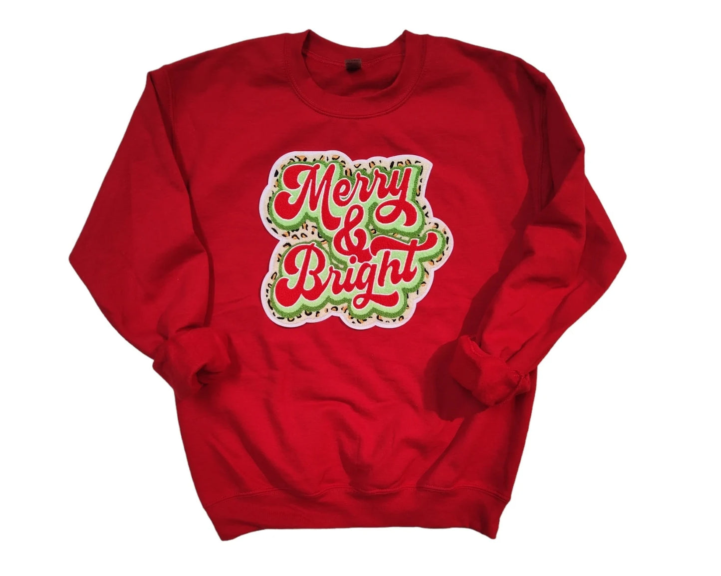 MERRY & BRIGHT CHENILLE PATCH