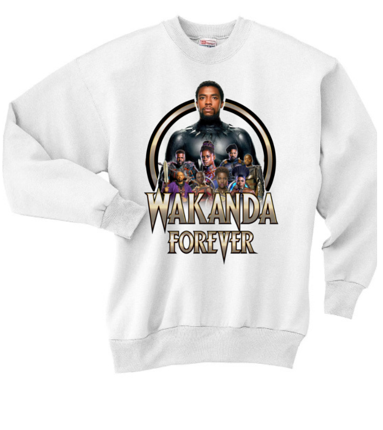Wakanda Forever Limited Edition Black & Gold  Crew Neck